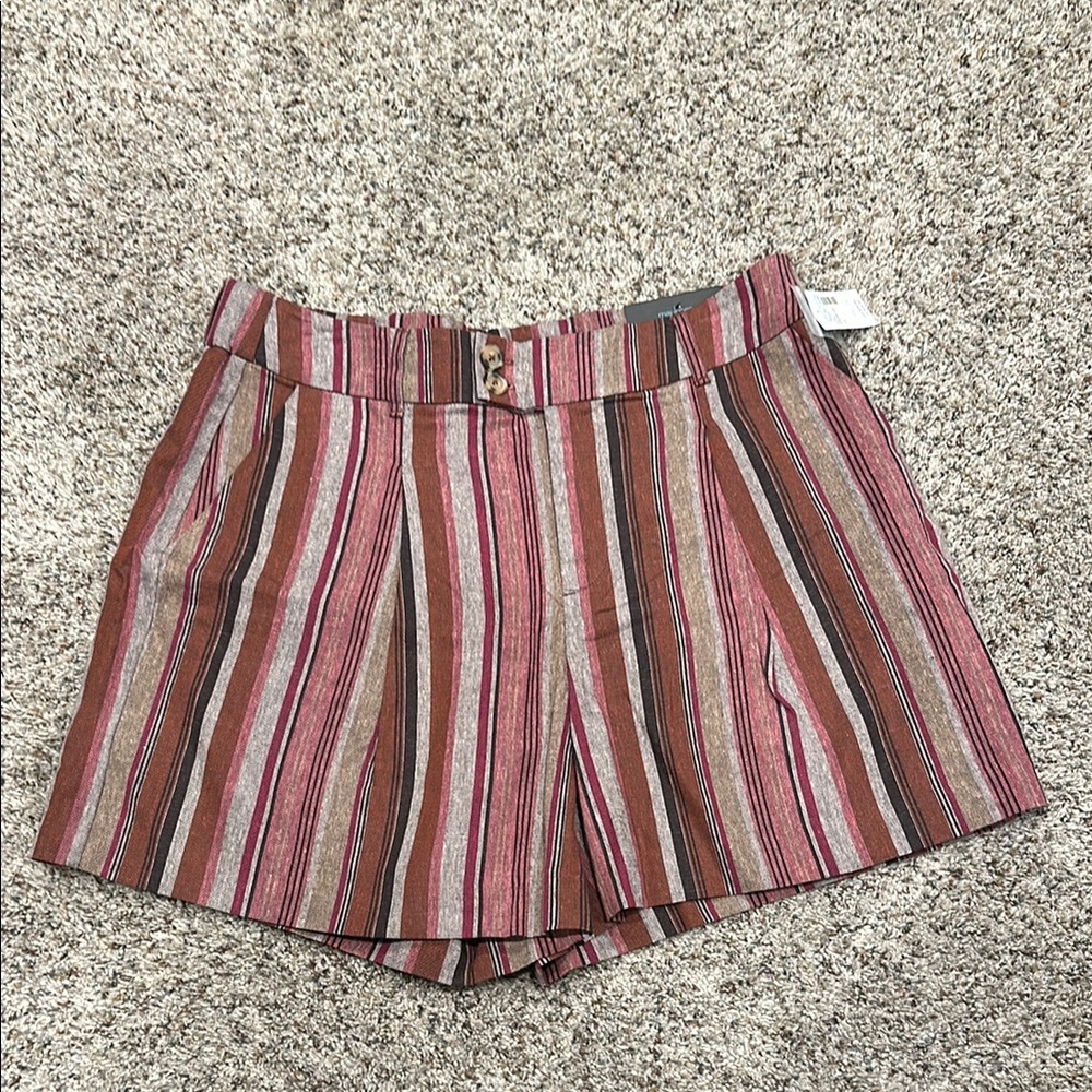 Maurice’s High Rise Striped Women's Shorts NWT